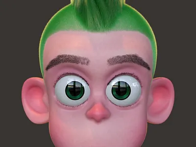 Punk Kid 3d 3d art 3d artist animation c4d charactedesign characterdesign cinema 4d render zbrush