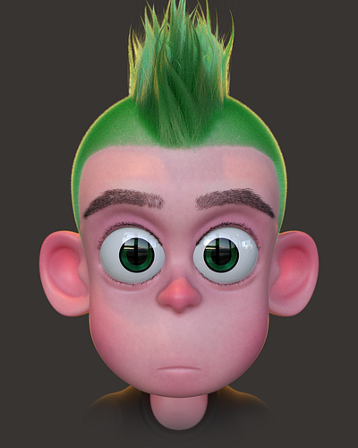 Punk Kid 3d 3d art 3d artist animation c4d charactedesign characterdesign cinema 4d render zbrush