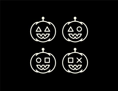 Gaming Jack-o'-lanterns design double meaning flat gaming halloween icon illustration jackolantern logo minimal playstation pumpkin vector wit