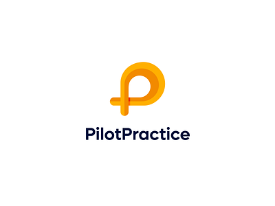 Pilot Practice logo design letter logo logo logos modern logo p letter logo p logo