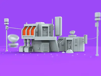 Star Eatery3d building eatery keyshot low poly lowpoly lowpoly3d moi3d