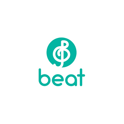Daily Logo Challenge Day 9 Streaming Music Startup Beat dailylogochallange flat logo logo design minimal