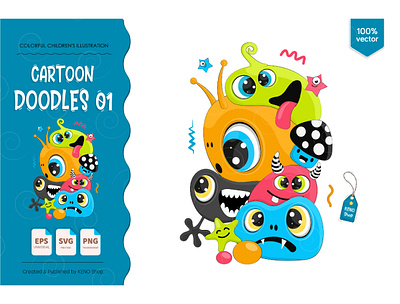 Cute cartoon doodles animal doodles cartoon clip art cartoon doodles cute monsters digital doodles doodle clipart doodle stickers doodles art kids doodles little monsters monster party monster shirt wall art