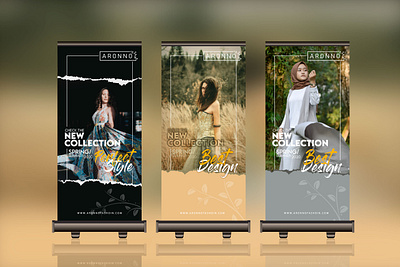 Roll up Banner advertising design banner design branding fashion graphic design roll up banner design