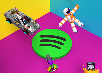 Spotify Branding 3d behance best of dribbble blender 3d branding cinema4d cyclesrender design dribbble dribbble best shot dribbble invite free pandemic spotify spotify branding spotify cover