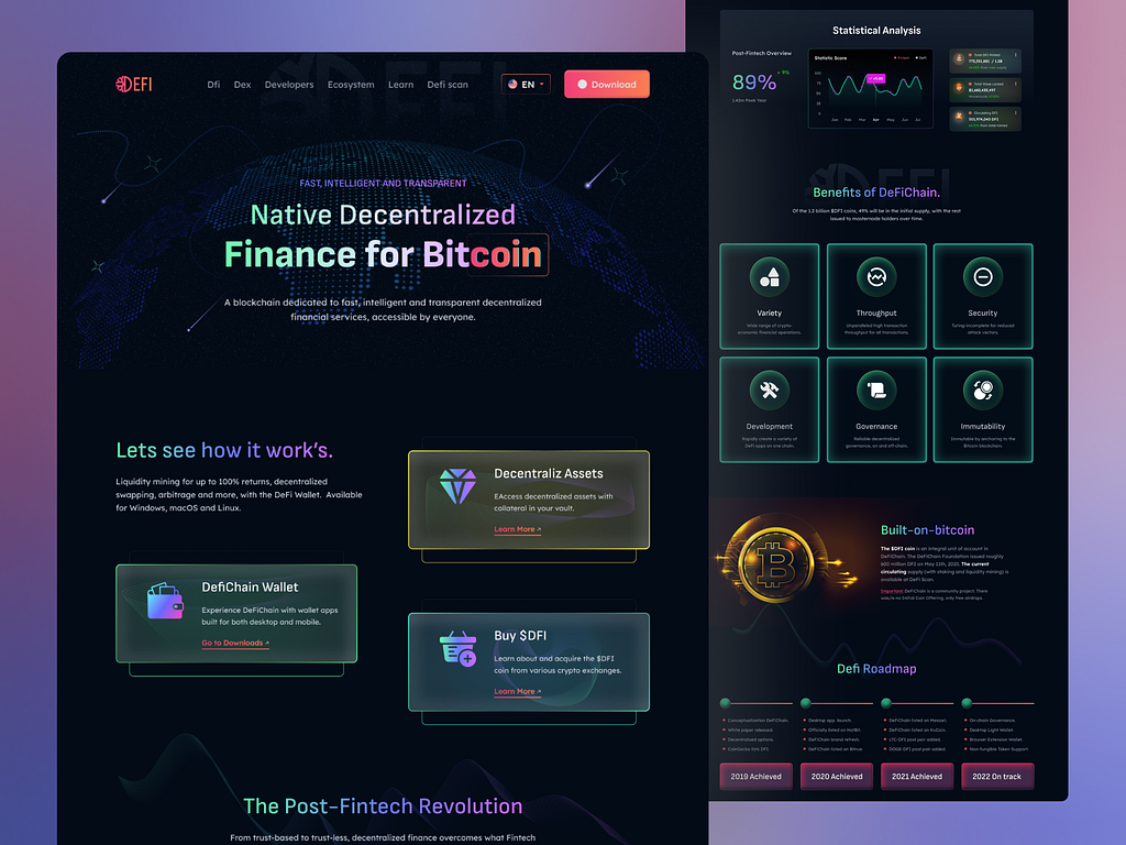 Defichain Landing Page Redesign Concept. by Mostafijur Rahman for ITO