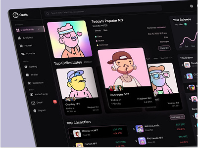 NFT Marketplace Dashboard app branding design graphic design ui uiux