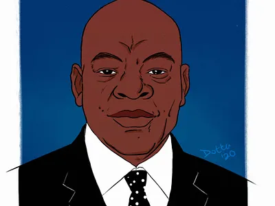 Representative John Lewis digital art illustration john lewis portrait