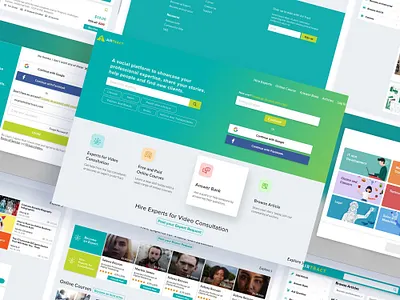 Online course and hire expert- AirTract adobe xd article page design landing page minimal sign up ui ux web website