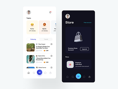 Zone UI Kit 3d article blog dark home ios kit light market marketing minimal social store ui ui8 ux