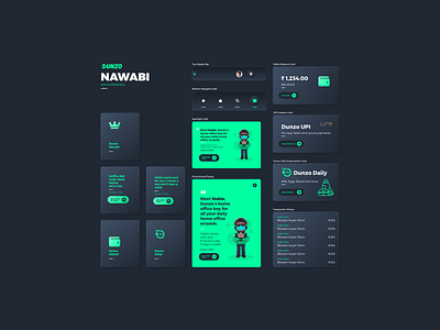 Dunzo Nawabi - A concept app buying customer experience dark mode design digital dunzoit gamification neumorphism online product design ui ux visual design