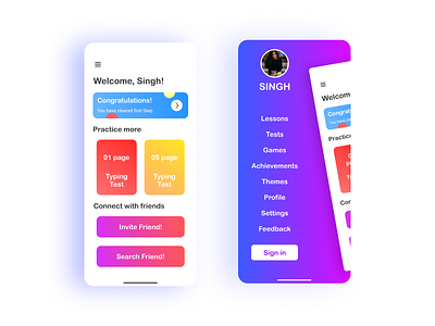 Learn Typing adobexd app colorscheme design figma icon illustrator typography ui ux vector