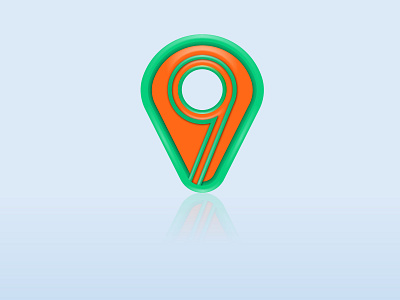 3D Glossy Place App Icon 3d 3d app icon 3d art 3d design 3d designer 3d glossy abstract art abstract logo abstract mark app icon app icon design brandidentity branding logo logo design logo designer logomark logos