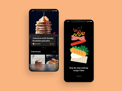 Recipe App Onboarding UI design app designer app illustration app screens cooking app food app food illustrations food recipes illustrations mobile app mobile app ui design recipe app recipes app ui design ui kit ui ux design 应用 应用界面 设计