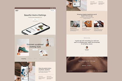 Landing page website design ecommerce app design fashion app fashion website landing page design landing page ui mobile app mobile app ui design ui design ui kit ui ux design web design web ui web ui design 应用 应用界面 设计