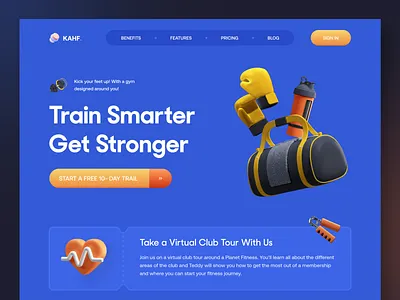 Fitness Landing Page 3d branding crossfit fitness fitness health graphic design gym health healthy landing page lifestyle sport ui uidesign web website design workout