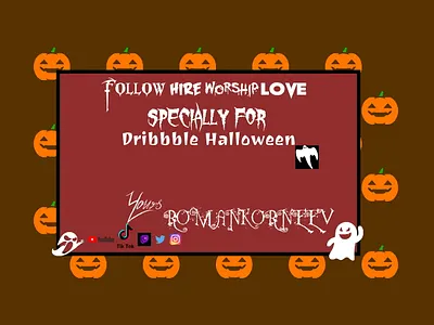 Dribbble Halloween/RomanKorneev art branding design graphic design icon illustration logo minimal typography web