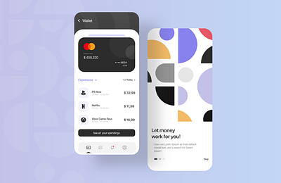 Wallet Mobile App app app design banking card crypto design dribbble finance ios mobile bank money payment transition ui uidesign uiux ux uxdesign visa wallet