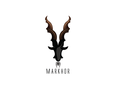 Markhor branding design flat illustration illustrator logo minimal vector