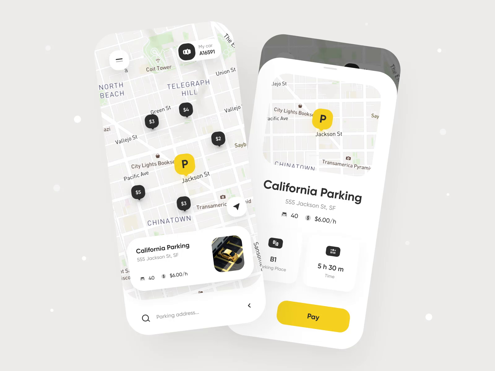 Example of Parking App Design Concept