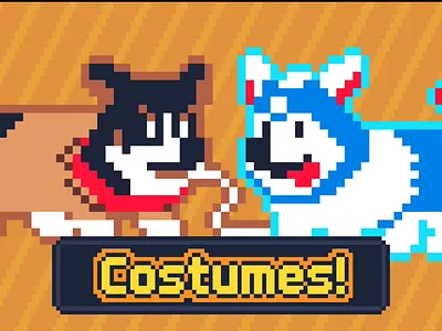 106 Costume Select 8bit animation corgi cosplay costume dog gameart halloween pets pixelanimation pixelart pixelpets retro ドット絵