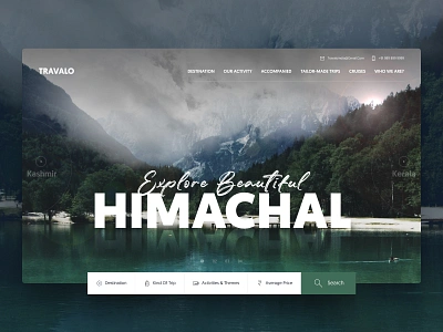 Travel Advisor Landing Page adventure booking figma graphic design india tourism landing page mountains tourism travel travel advisor travel agent travel planner travel web travel web template typography ui uiux ux web website