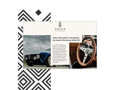 Daily UI - Totem Automobili dailyui design webdesign website websitedesign