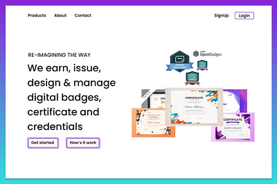 home page design flat ui ux web website