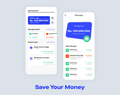 SaveYourMoney app design icon illustration mobile app design typography ui ux