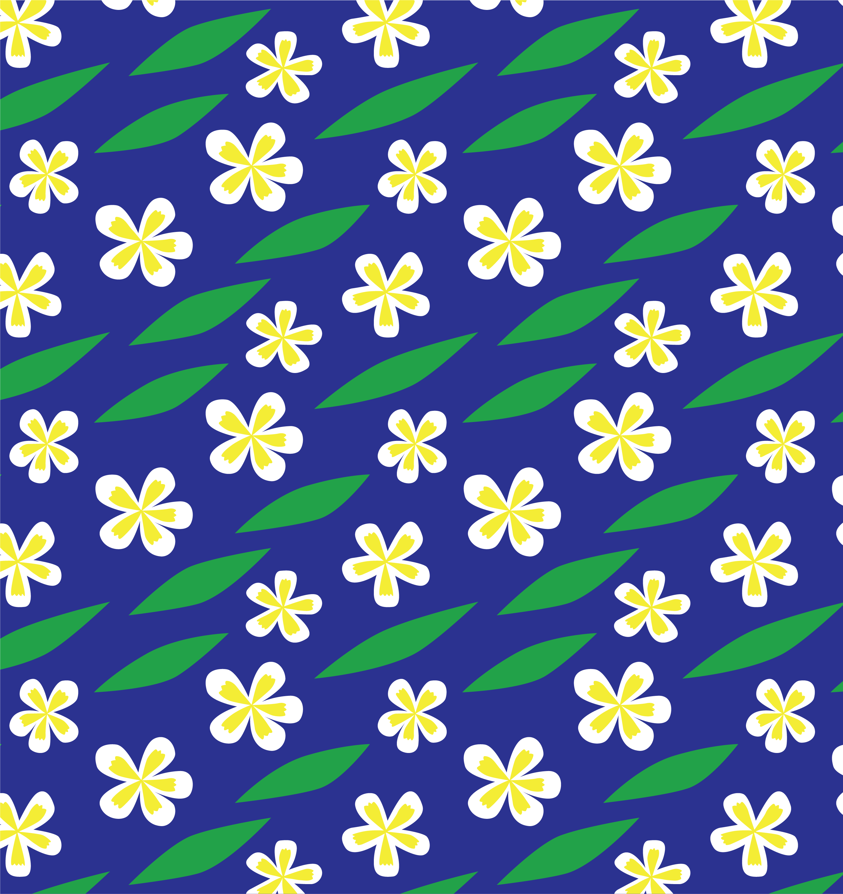 Hibiscus print pattern design