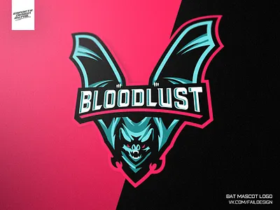 Bloodlust Bat Mascot Logo For Sale bat batman bloodlust branding esports esports logo esportslogo logo logotype mascot mascotlogo vector