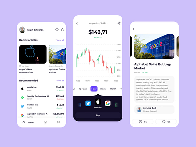 Investment App accounting animated animation app app design design finance interface investment mobile money motion motion design news ui ui design user experience user interface ux