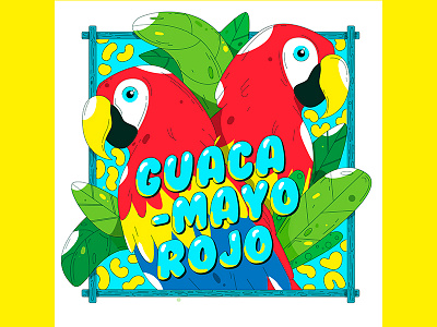 Guacamayo Rojo animal design guacamayo illustration parrot vector