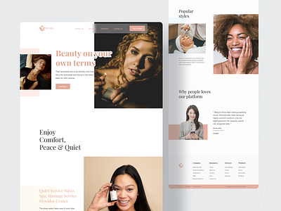 Beauty Salon Landing Page V.2 2020 trend beauty salon beauty salon landing page design beauty salon website dribbble best shot landing page landing page design landingpage parlour popular shot redesign trends twinkle ui ux uidesign uiux design web design webdesign website concept website design