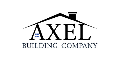 Axel Building Company - Logo axel blue building building logo buildingcompany company construction house logo logodesign window