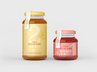 Jam Jar Mockup Set Free PSD freebies mockup