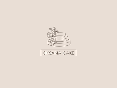 Logotype design for OKSANA CAKE branding clean graphicdesign logo logo design logo designer logo designs logodesign logomark logotype logotype design logotype designer minimal