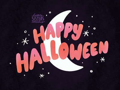Halloween Lettering halloween lettering moon