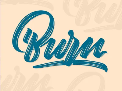 Burn lettering (video link in description) adobe angeloknf calligraphy design font illustrator inspiration ipad lettering logo type typography