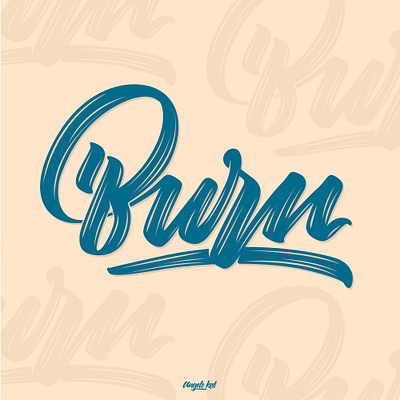 Burn lettering (video link in description) adobe angeloknf calligraphy design font illustrator inspiration ipad lettering logo type typography