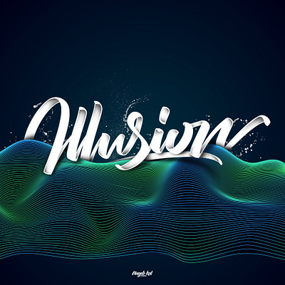 Illusion (Tutorial in description) angeloknf branding calligraphy design illustrator inspiration lettering logo tutorial type typography