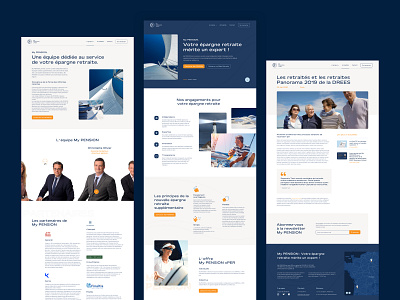 My PENSION xPER Website article design footer homepage icons interface logo menu quote team ui uiux design ux website concept