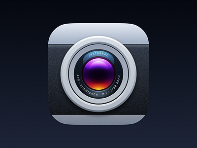 Leicagram app icon camera film icon icons instagram ios icon iphone leica photography realism realistic skeuomorphic skeuomorphism theme ui vector