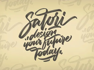 Calligraphy design (Tutorial on description) angeloknf branding calligraphy illustrator inspiration lettering logo procreate satori script type typography