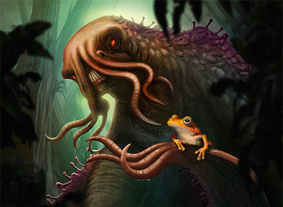 Frog from Bog bog concept art creature fantasy frog game illustration monster swamp wet