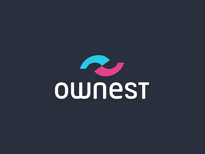 OWNEST agency logo app icon branding company logo finance icon logo logo design minimal rotate simple switch symbol trade trademark trading wave web logo