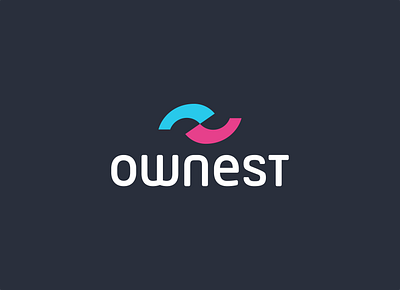 OWNEST agency logo app icon branding company logo finance icon logo logo design minimal rotate simple switch symbol trade trademark trading wave web logo