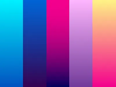 Gradients beautiful blue colors colorscheme cyberpunk gradients happy neon neon light pink yellow