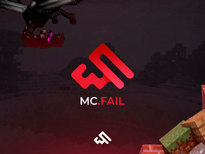 MC.FAIL - Minecraft project logo branding concept logo logotype moonstudio