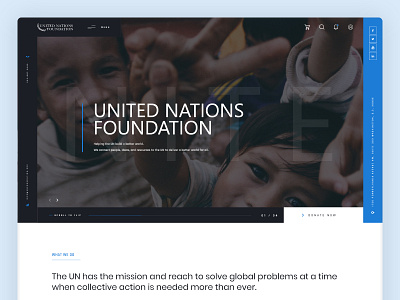 UN Website Redesign - Uplabs Challenge design help landing page mission people uidesign uiux un un website united nations foundation web web design website